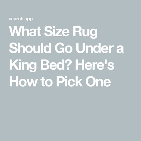 What Size Rug Should Go Under a King Bed? Here's How to Pick One Rugs Under Beds, What Size Rug, Long Room, Cabin Bathrooms, King Bedroom, Unique Layout, King Bed, Carpet Flooring, Room Layout