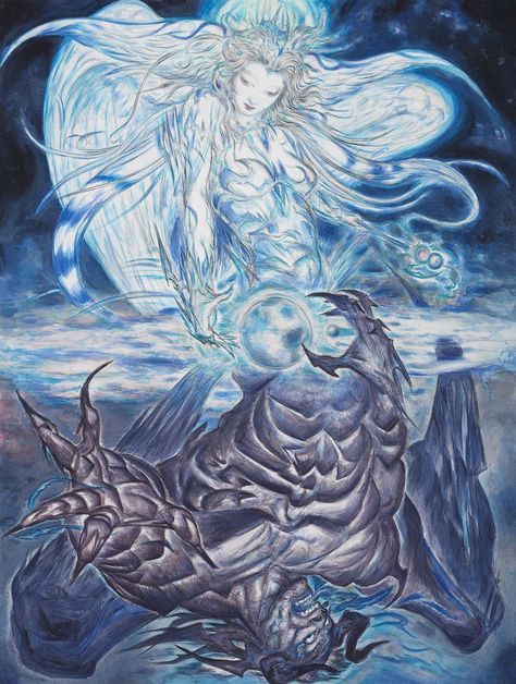 Yoshitaka Amano, Final Fantasy Artwork, Final Fantasy Art, المملكة العربية السعودية, Art Et Illustration, Final Fantasy Xiv, Ethereal Art, Dream Art, Fantasy Artwork