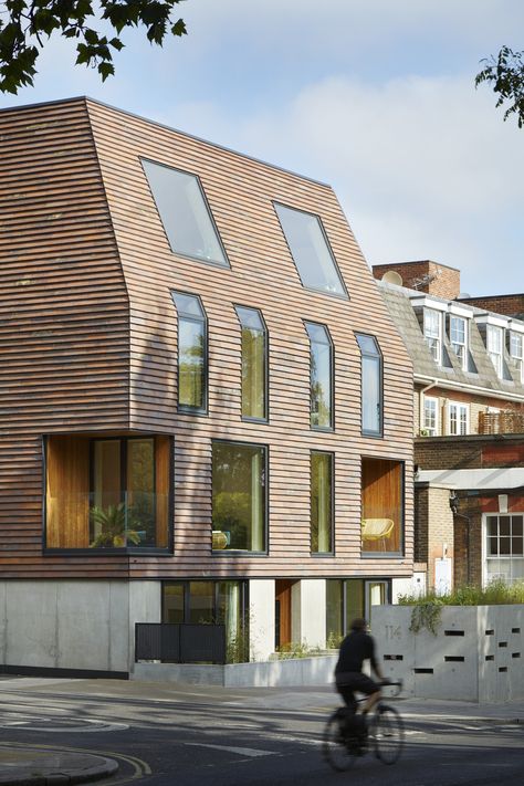 Housing architecture and design | ArchDaily Passive House Architecture, Passive House Design, Mansard Roof, Passive House, Urban Fabric, London Apartment, Residential Complex, Natural Ventilation, Timber House