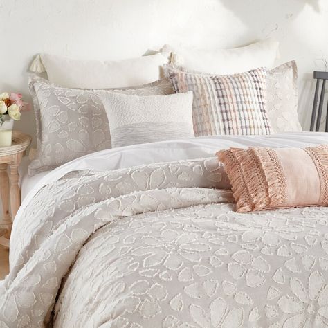 Bungalow Rose Blacfore Bungalow Rose Comforter Set & Reviews | Wayfair Bedroom Duvet, Bedroom Comforter Sets, Jacquard Bedding, Floral Comforter Sets, Floral Comforter, Bed Comforter Sets, Chic Bedding, Master Retreat, Floral Duvet Cover