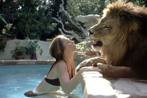 California Girl Fashion, Lise Sarfati, National Geographic Photography, Pet Lion, Tippi Hedren, Melanie Griffith, Animal Activist, Animal Rights Activist, Teenage Daughters