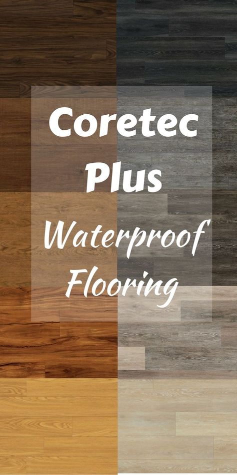 Coretec Plus Waterproof flooring - Luxury vinyl plank reviews.  High end engineered planks that look like hardwood and are waterproof.  Check out my review.  Available in grays, dark brown, white wash, mid browns, lights, warm tones.  Traditional oak look, farmhouse and rustic looks, and contemporary modern looks. Coretec Vinyl Plank Flooring, Vinyl Plank Flooring Colors, Coretec Flooring, Waterproof Vinyl Plank Flooring, Coretec Plus, Lvp Flooring, Floating Floor, Flooring Trends, Hardwood Tile