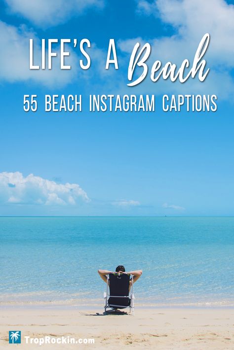 Great beach captions for Instagram. We've got instagram captions that are funny and cute, clever and punny captions, captions for couples in love and inspirational beach quotes about life and happiness. #BeachQuotes #BeachCaptions #InstagramCaptions Beach Funny Quotes, Caption For Beach Photos, Cute Beach Quotes, Good Beach Captions, Sea Captions, Beach Captions For Instagram, Beach Puns, Captions For Guys, Beach Quotes Funny