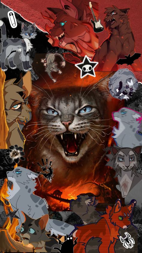 Warrior Cats Ashfur, Cat Collage, Future Wallpaper, Cat Icon, Warrior Cat, Cat Aesthetic, Cat Wallpaper, Aesthetic Collage, Warrior Cats