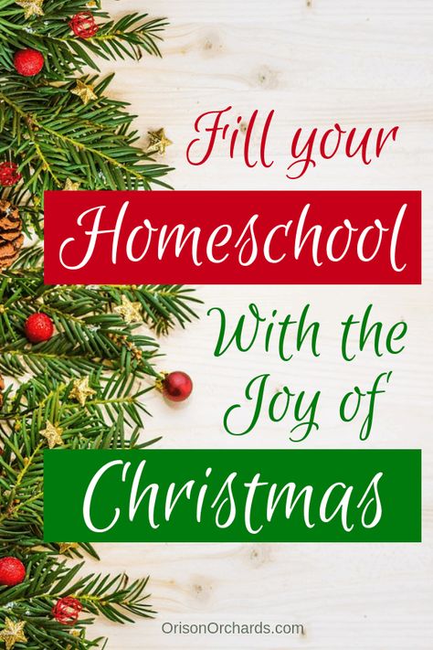 15 Ways to Fill Your Homeschool with Christmas Joy | Orison Orchards Christmas Homeschool, Homeschool Christmas, Homeschool Holidays, Christmas Units, Homeschool Encouragement, Christmas School, Homeschool Activities, Christmas Activities, Christmas Joy