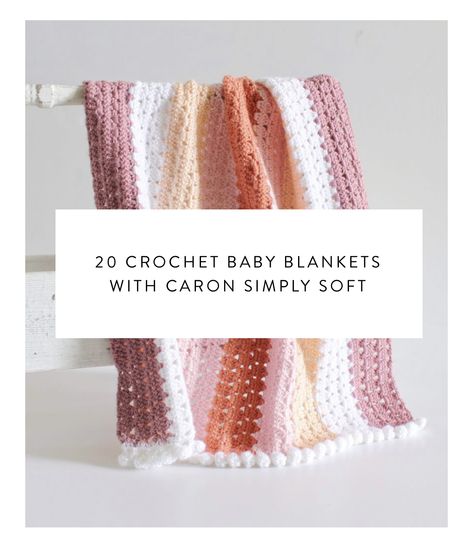 Free Crochet Patterns Bernat Softee Baby Yarn Patterns, Simply Soft Crochet Patterns, Caron Simply Soft Crochet Patterns, Crochet Baby Blankets, Crochet Woodland, Daisy Farm Crafts, Free Baby Blanket Patterns, Striped Crochet Blanket, Daisy Farm