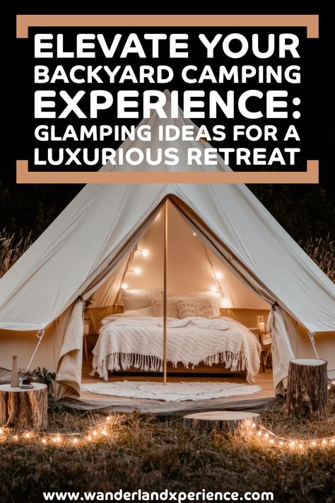 Transform your backyard into a glamorous camping oasis with these inspiring tips and ideas. From cozy bell tent interiors to elegant decor, discover how to create your own luxury outdoor retreat. Start planning your backyard glamping adventure today! Book Retreat, Glamping Retreat, Bell Tent Interior, Dog Hiking Gear, Dog Camping Gear, Glamping Inspiration, Best Small Dogs, Glamping Ideas, Luxury Glamping