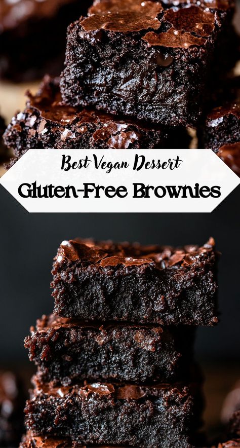 Make these healthy vegan brownies with simple ingredients for a guilt-free dessert! Dairy-free, egg-free, and incredibly fudgy, they’re perfect for satisfying your sweet cravings while sticking to a plant-based diet. Delicious vegan baking made easy! Healthy Vegan Brownies, Vegan Chocolate Brownies, Chocolate Brownies Recipe, Best Vegan Desserts, Vegan Gluten Free Desserts, Vegan Brownies, Vegan Brownie, Gluten Free Brownies, Guilt Free Dessert