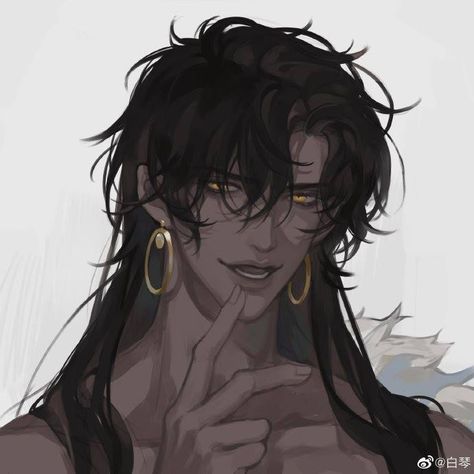 Character With Long Hair, Long Hair Drawing, Oc Drawings, Dark Anime Guys, Guy Drawing, Character Design Male, How To Draw Hair, Male Art, Boy Art