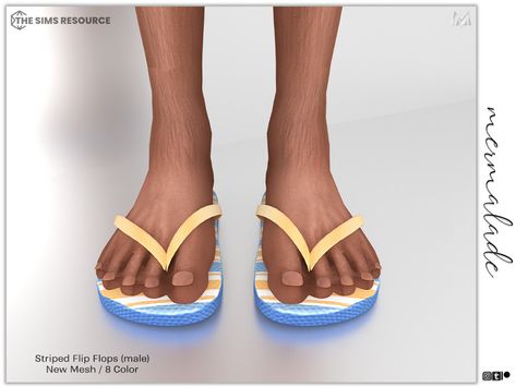 The Sims Resource - Striped Flip Flop S189 (Male) Sims 4 Flip Flops, Sims 4 Male Shoes Cc, Sims 4 Tsr, Cc Sims4, Cc Shoes, Cycling Tights, Sims 4 Cc Shoes, Rubber Sneakers, Sims 4 Teen