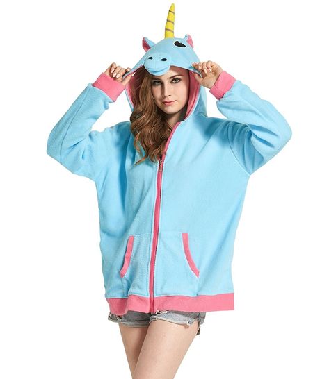 Cute Cartoon Unicorn Hoodies Long Sleeve Zipper Outerwear Jacket Sweatshirt - Blue Unicorn - CN18364EO8H,Women's Clothing, Hoodies & Sweatshirts  #women #fashion #clothing #outfits #sexy #gifts #Hoodies & Sweatshirts Unicorn Cartoon, Hoodies Womens Fashion, Unicorn Hoodie, Hoodie Cartoon, Animal Hoodie, Cartoon Unicorn, Purple Unicorn, Women Hoodies, Fashion Cartoon