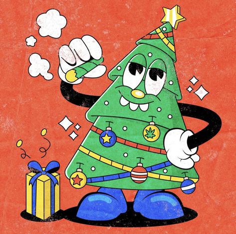 Rubber Hose Christmas, Hypebeast Iphone Wallpaper, Christmas Graphic Design, New Year Illustration, Clever Halloween Costumes, Cartoon Artwork, Rubber Hose, Cartoon Character Pictures, Animated Christmas