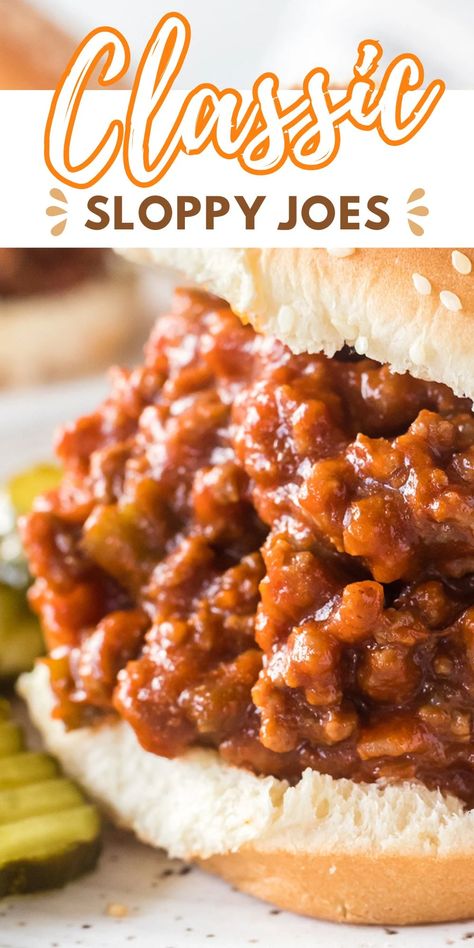 Classic Sloppy Joe Recipe, Slow Cooker Sloppy Joes, Homemade Sloppy Joe Recipe, Sloppy Joe Recipe, Sloppy Joes Easy, Loose Meat Sandwiches, Homemade Egg Noodles, Homemade Sloppy Joes, Joe Recipe