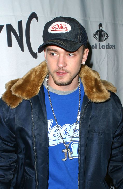 The time he wore a Von Dutch trucker hat; which he tilted sideways, of course. 2000s Hip Hop Fashion, Casquette Von Dutch, Trucker Hat Outfit, Von Dutch Hat, 2000s Hip Hop, Cap Outfit, Mens Trucker Hat, Hat Outfit, Y2k Men