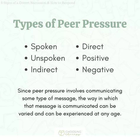 Peer Pressure: Types, Examples, & How to Respond - Choosing Therapy Peer Pressure Quotes, Peer Pressure Activities, Life Orientation, Wellness Fair, Pressure Quotes, The Company You Keep, Peer Pressure, Pressure Canning, Inner Voice