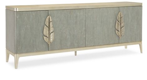 Classic Transitional Living Room, Silver Buffet, Living Room Sideboard, Coastal Paint, Caracole Furniture, Sideboard Modern, Transitional Living Room, Buffet Sideboard, Formal Dining Tables