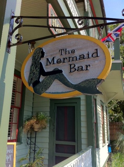 Mermaid Bar at Florida House Inn, Amelia Island, FL Mermaid Bar, Amelia Island Florida, Fernandina Beach, Moving To Florida, Mermaid Dreams, Anna Maria Island, Florida Living, Amelia Island, Florida Travel