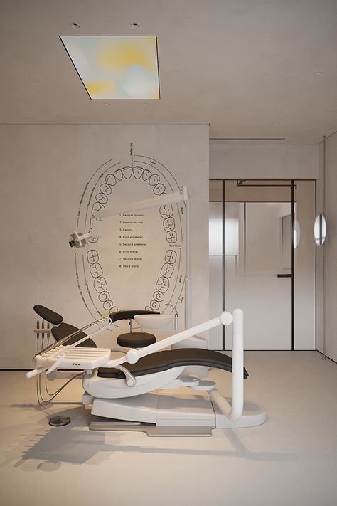 Minimalist Dental Clinic :: Behance Brick Wall Apartment, Modern Clinic, Dentist Office Design Interiors, Penthouse Interior Design, Dentist Office Design, Dental Clinic Logo, Penthouse Interior, Dentist Clinic, Dental Office Design Interiors