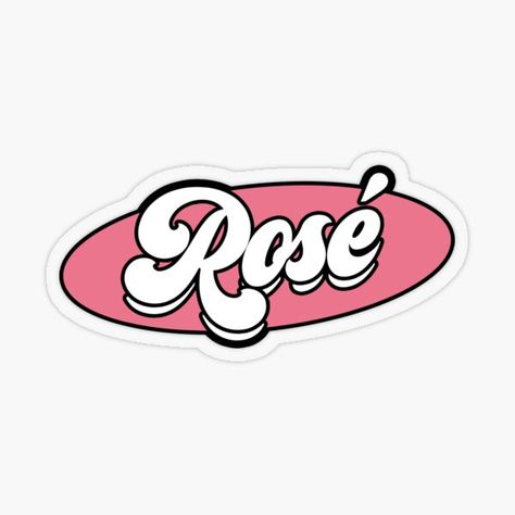 Rose Blackpink Sticker, Rose Ice Cream, Ice Cream Logo, Rose Sticker, Rose Logo, Rose Blackpink, Rosé Blackpink, Cleveland Cavaliers Logo, Blackpink Rose