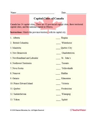 Canada Provinces And Capitals, Provinces And Territories Of Canada Activities, State Capitals Quiz, Geography Of Canada, Canada Provinces, Fractions To Decimals Worksheet, Skip Counting Worksheets, Map Quiz, Canada Study