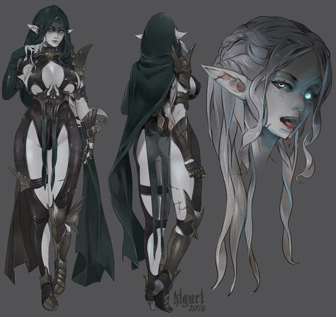 ArtStation - Vampire paladin elf Mroczny Elf, Character Design Cartoon, Elf Art, 다크 판타지, Dungeons And Dragons Characters, Dnd Art, An Elf, Fantasy Warrior, Arte Fantasy