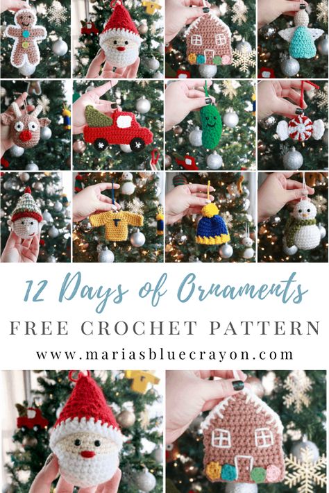 Diy Crochet Ornaments, Crocheted Christmas Ornaments, Crochet Christmas Ornaments Free Pattern, Crochet Christmas Ornaments Free, Crochet Ornament Patterns, Christmas Crochet Patterns Free, Crocheted Christmas, Crochet Christmas Gifts, Crochet Santa