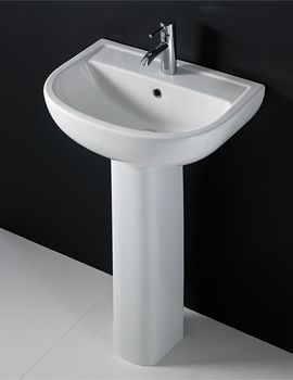 Cloakroom Basins | Small Sinks - QS Supplies UK Modern Pedestal Sink, Cloakroom Sink, Bathroom Pedestal Sink, Ensuite Ideas, Corner Basin, Semi Recessed Basin, Small Toilet Room, Modern Basin, Cloakroom Basin