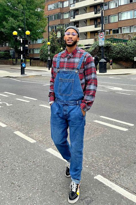 Blue Overalls Outfit, Mens Overalls Outfits, Salopette Outfit, Coverall Outfit, Mens Coveralls, Overalls Outfits, Blue Overalls, Mens Overalls, Button Down Shirt Mens