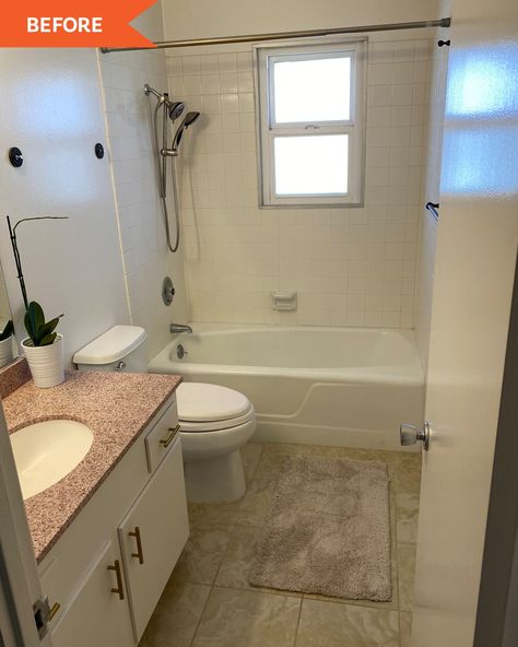 It’s important for everyone to have a home that they feel, well, at home in. For the more than one in four Americans who have a disability that affects their daily lives, design can impact more than just home-y feelings — it’s also a matter of functionality and comfort. 1970s Bathroom Remodel, 1990s Bathroom, 1970 Bathroom, 1970s Bathroom, Globe Light Fixture, Accessible Design, Cast Iron Tub, Home Fix, Circular Mirror