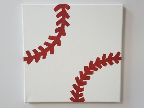 Baseball Painting, Baseball Wall Art, Sports Wall Decor, Baseball Wall, Football Wall Art, Sports Decor, Football Wall, Side Stitch, Sports Wall