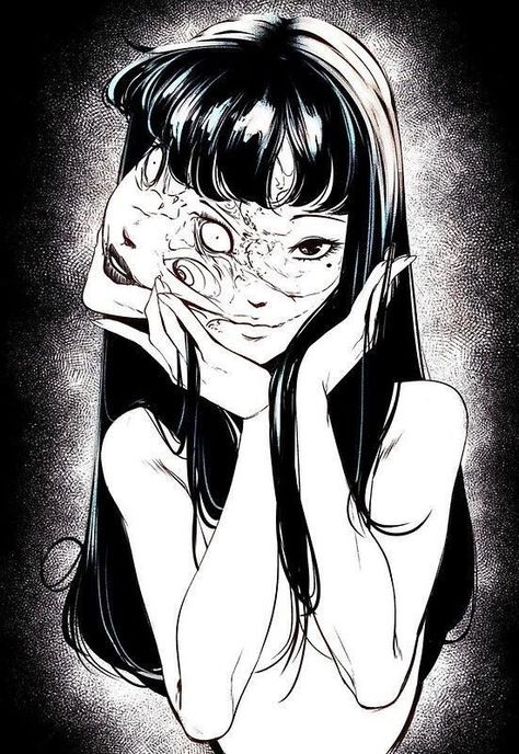 Junji Ito, A Drawing, Kraft Paper, Wallpapers, Wall, Hair, Anime, Black, Art