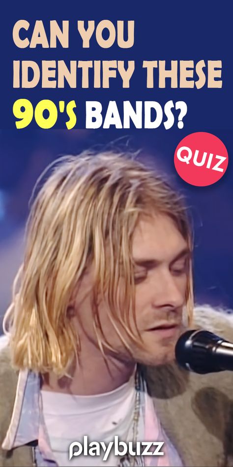 We're you a hard core 90's kid? Do you remember Big Shiny Tunes and YTV Big Fun Party Mix? Can you identify these 90's bands? Let's see! *** #PlaybuzzQuiz General Knowledge Quiz 90's Music Trivia MTV VH1 Nirvana Barbie Playbuzz Quiz 90’s Music, Band Names Ideas, 90s Quiz, 90s Core, 90s Rock Bands, Nirvana Lyrics, Iconic Pictures, Cinderella Band, Nirvana Songs