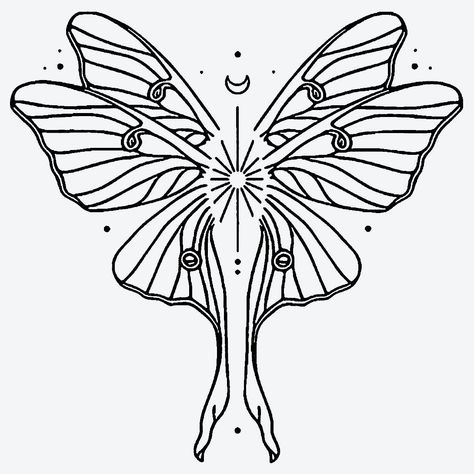 Unique Moon Tattoo, Luna Moth Tattoo, Luna Moths, Moth Tattoo Design, Dream Moon, Moon Tattoos, Moon Tattoo Designs, Moth Tattoo, Cute Little Tattoos