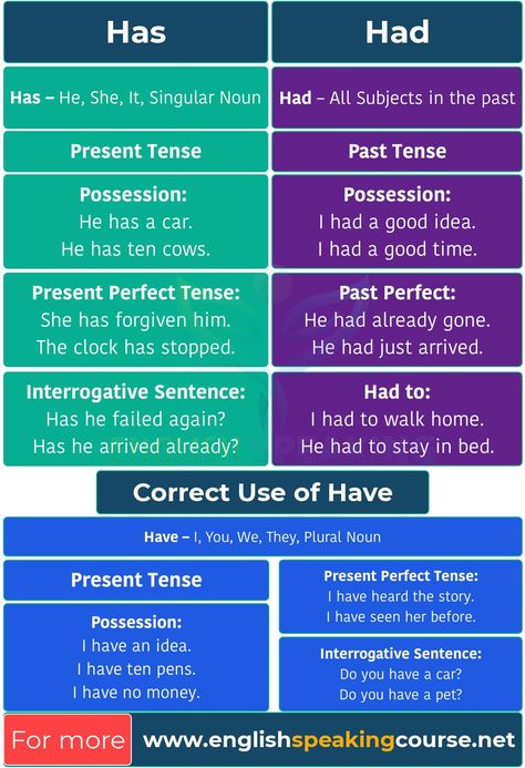 How to use Have Has Had,
English Grammar,
Difference - Have Has Had,
Daily use English sentences, Uses Of Has Have And Had, Has Have Had Sentences, Had Has Have Grammar, Have Has Had Grammar Rules, Use Of Have Has Had In English, Has And Have Grammar Rules, Has Have Had Grammar, Have Has Had, Basic Grammar For Kids