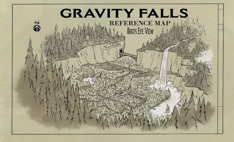 Gravity Falls Map Gravity Falls Oregon, Gravity Falls Poster, Gravity Falls Wiki, Libro Gravity Falls, Gravity Falls Journal, Gravity Falls Art, Journal 3, Fallen Book, Fall Birthday