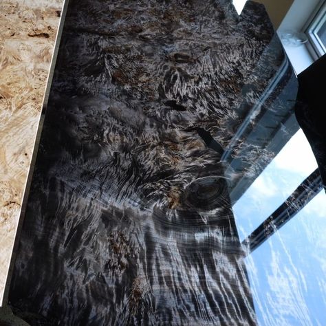 4.2M views · 37K reactions | Shockingly Black Table Build | One of the coolest builds of my life. Turning this light slab of mappa burl into this jet black feature piece. | By Blacktail Studio | Facebook Mappa Burl Table, Blacktail Studio, Burl Table, Table Build, Cool Projects, Black Table, Jet Black, Turning, Of My Life