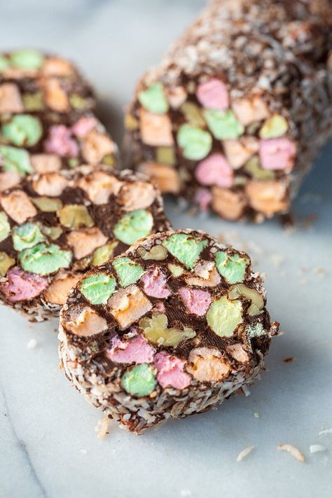 Church Window Cookies, Window Cookies, Yule Log Recipe, Chocolate Log, Favorite Christmas Recipes, Church Window, Chocolate Roll, Recipes With Marshmallows, Yule Log