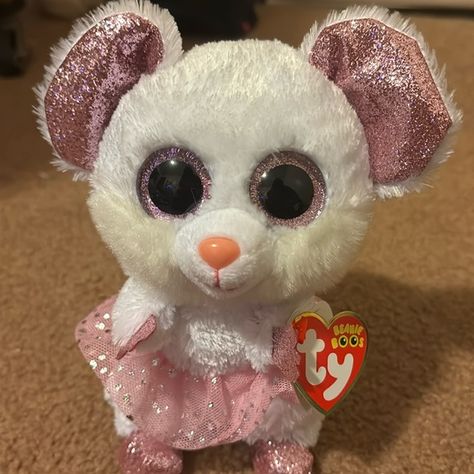 slightly old, unused beanie boo, “Nina” Ty Toys, Beanie Boo, Ty Beanie Boos, Beanie Boos, Ty Beanie, Cute Animals, Collage, Toys, Animals