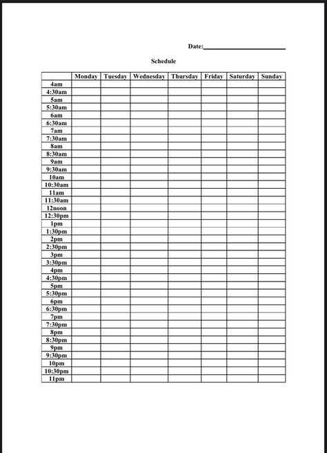 Block Schedule Template Free Printable, Weekly Block Schedule, Hour Schedule Template, Daily Block Schedule Printable, 4/10 Work Schedule, Block Schedule Template, Time Blocking Printable, Time Blocking Schedule, Time Blocking Planner