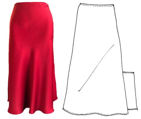 19 Best Sewing Patterns & Projects for Silk / Satin Fabric Sewing Patterns For Silk Fabric, Bias Skirt Pattern Free, Silk Skirt Pattern, Satin Skirt Pattern, Slip Skirt Pattern, Sewing Satin, Midi Skirt Sewing Pattern, Silk Dress Pattern, Long Straight Skirt