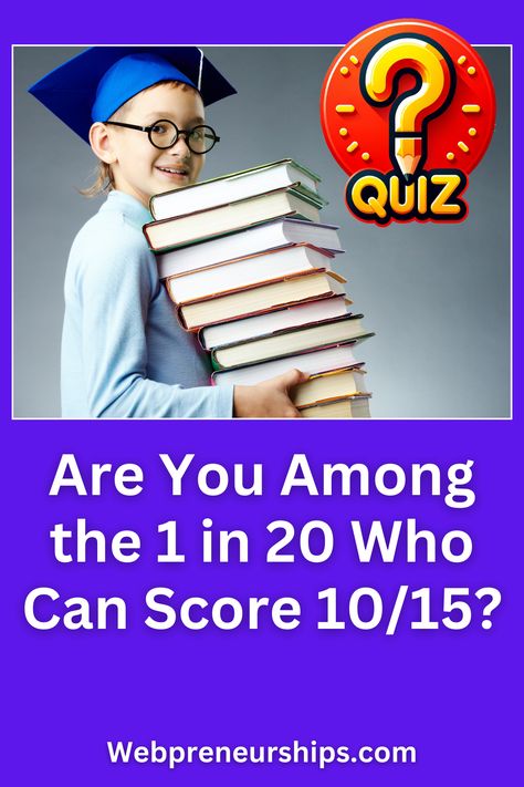 This quiz will put your knowledge to the ultimate test. Only 1 in 20 can pass – can you? #HardQuiz #TriviaQuiz #GeneralKnowledge | random questions | games | brain teasers | quiz me | iq quiz | silly quizzes Iq Quizzes, Silly Quizzes, Iq Quiz, Brain Quiz, Hard Quiz, Pop Culture Trivia, Movie Quizzes, Tv Trivia, Random Questions