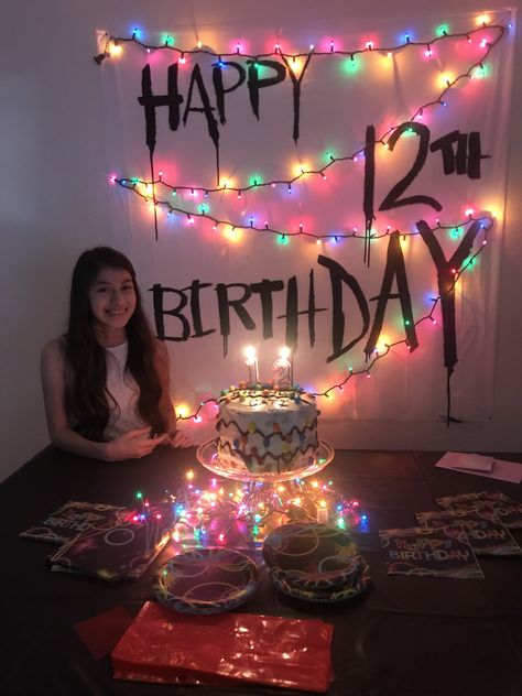 Stranger Things themed birthday party I did for my daughter’s 12th birthday Stranger Things Halloween Party, Birthday Girl Meme, Stranger Things Theme, Decorations Bedroom, Stranger Things Halloween, 13th Birthday Parties, Stranger Things Aesthetic, Stranger Things Wallpaper, Stranger Things Funny