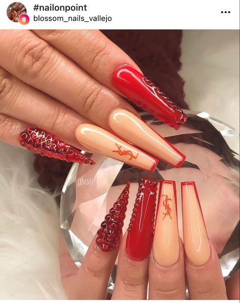 Red YSL Ysl Nails Design, Ysl Nails, Uñas Ideas, Nails Design, Nail Design, Manicure, Nail Designs, Nails, Red