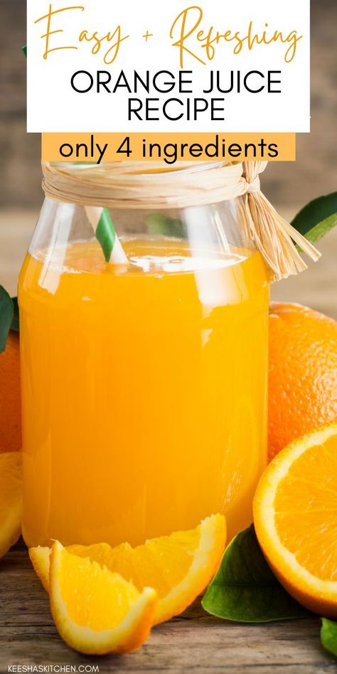 Breakfast Juicing Recipes, Healthy Juice Recipe, Homemade Orange Juice, Orange Juice Recipes, Fresh Juice Recipes, Orange Juice Drinks, Sugar Fruit, Healthy Juicer Recipes, Fruit Juice Recipes