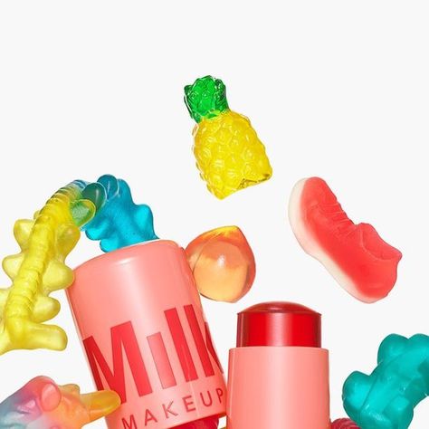 Jelly Makeup, Jelly Tint, Burst Of Color, Candy Collection, Cheek Stain, Branding Inspo, Clean Vegan, Milk Makeup, Makeup Photography