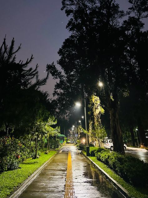 Burnham Park, Baguio City Baguio Night View, Burnham Park Baguio, Burnham Park, Lovely Scenery, Baguio City, Night Photo, After The Rain, Baguio, Night View