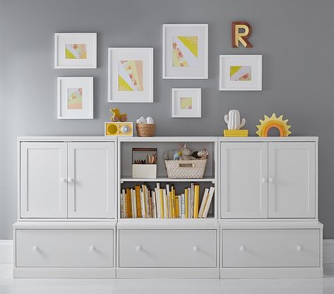 Cameron Wall 3 Drawer Base Set | Playroom Storage | Pottery Barn Kids Cameron Wall System, Kids Storage Furniture, Wall Storage Systems, Storage Cubby, Renovation Tips, Big Kids Room, Playroom Storage, Wall Bookshelves, Organized Life