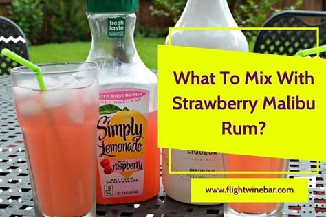 Strawberry Rum Drinks Recipes, Strawberry Malibu Rum Drinks Recipes, Strawberry Malibu Rum Drinks, Strawberry Rum Drinks, Strawberry Malibu, Malibu Mixed Drinks, Rum And Lemonade, Simply Juice, Malibu Rum Drinks