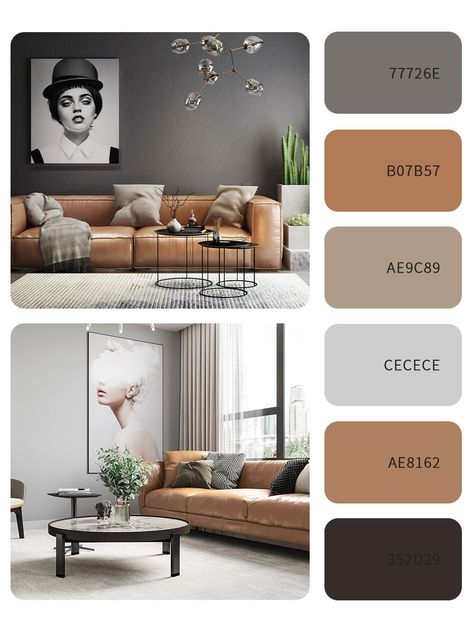 Gray Living Room Color Palette, Decor Pallet Color, Living Room Colour Pallet, Colour Pallete For Interior Design, Interior Design Pallets, Home Pallet Colors, 2023 Home Decor Color Trends, Living Room Color Pallet Ideas, Room Color Palette Ideas