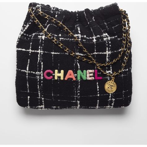 CHANEL 22 Handbag - Wool tweed & gold-tone metal — Fashion | CHANEL Chanel 22, Tweed Bag, Mode Chanel, Chanel Store, Chanel Casual, Chanel Tweed, Chanel Chanel, Chanel Shoulder Bag, Couture Mode